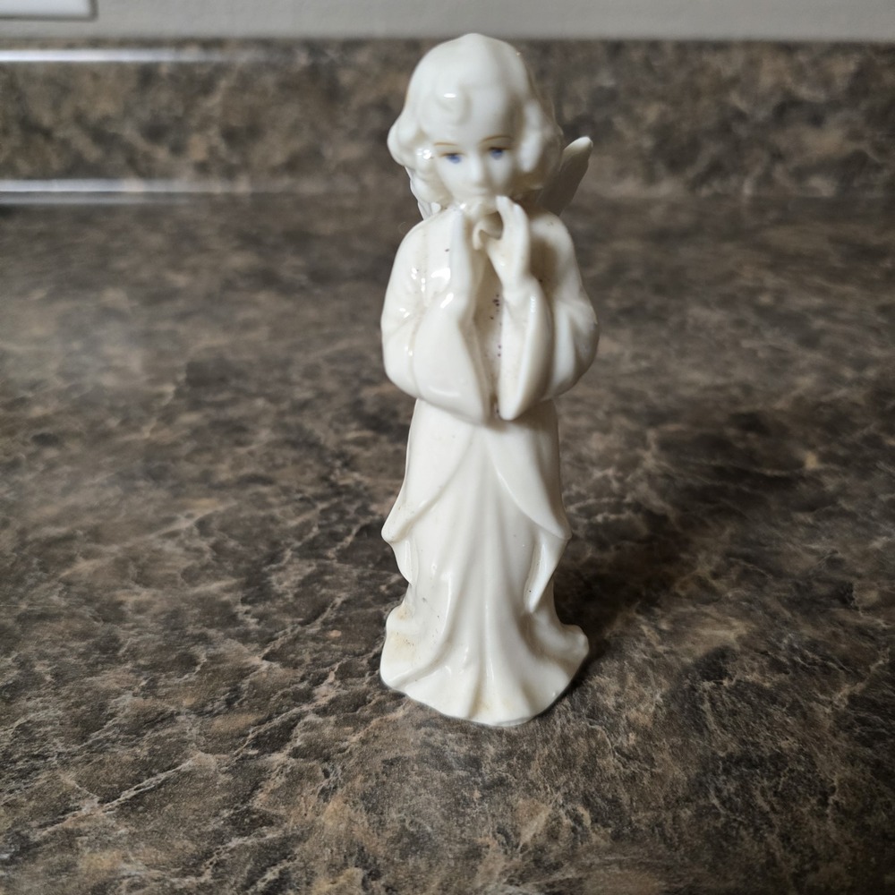 Vintage Interco Chicago Porcelain Angel 5" White Collectible Figurin